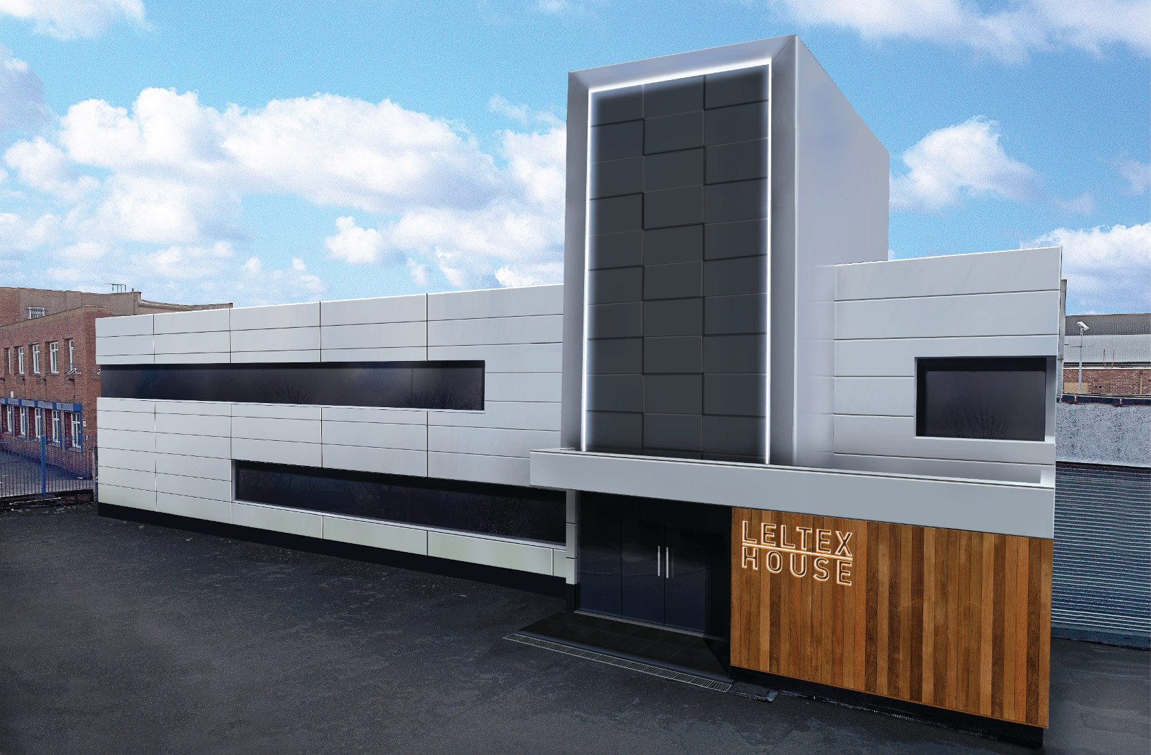 An artist's impression of the completed rain screen cladding project.
